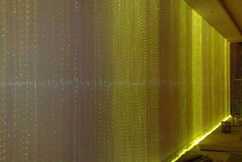 Fiber optic water curtain